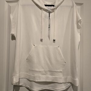 Calvin Klein White Hooded Top